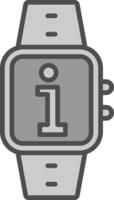 informazione linea pieno in scala di grigi icona design vettore