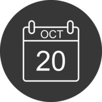 ottobre linea rovesciato icona design vettore