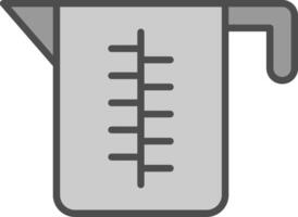 misurazione brocca linea pieno in scala di grigi icona design vettore