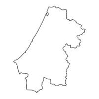 rabat vendita kenitra regione carta geografica, amministrativo divisione di Marocco. illustrazione. vettore