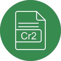 cr2 file formato Multi colore cerchio icona vettore