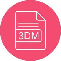 3dm file formato Multi colore cerchio icona vettore