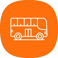 città autobus linea curva icona design vettore