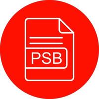 psb file formato Multi colore cerchio icona vettore