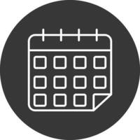 calendario linea rovesciato icona design vettore