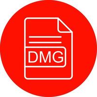 dmg file formato Multi colore cerchio icona vettore