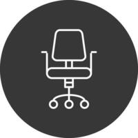 sedia linea rovesciato icona design vettore