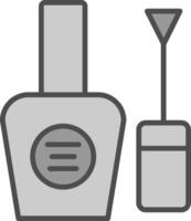 chiodo linea pieno in scala di grigi icona design vettore