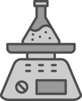 scala linea pieno in scala di grigi icona design vettore