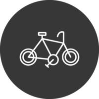 ciclo linea rovesciato icona design vettore