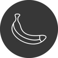Banana linea rovesciato icona design vettore