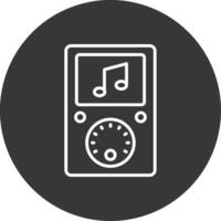 musica giocatore linea rovesciato icona design vettore