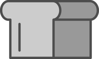 pane linea pieno in scala di grigi icona design vettore