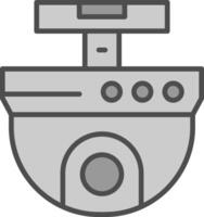 ip telecamera linea pieno in scala di grigi icona design vettore