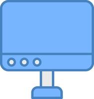 grafico design linea pieno blu icona vettore