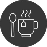 caffè tazza linea rovesciato icona design vettore