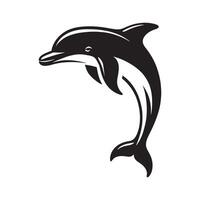 delfino silhouette illustrazione vettore