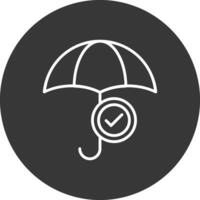 ombrello linea rovesciato icona design vettore