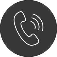 Telefono chiamata linea rovesciato icona design vettore