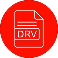 drv file formato Multi colore cerchio icona vettore