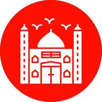 moschea Multi colore cerchio icona vettore