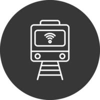 treno linea rovesciato icona design vettore