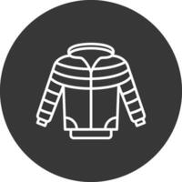 giacca linea rovesciato icona design vettore