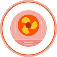 nucleare energia piatto cerchio icona vettore
