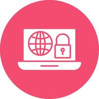 Internet sicurezza Multi colore cerchio icona vettore