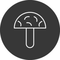 funghi linea rovesciato icona design vettore