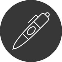penna linea rovesciato icona design vettore