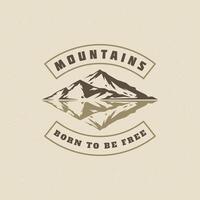 montagne logo emblema illustrazione. vettore