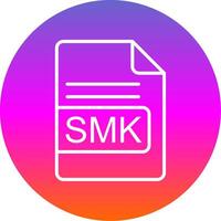 smk file formato linea pendenza cerchio icona vettore