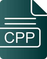 cpp file formato glifo pendenza icona vettore