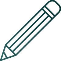 icona del gradiente della linea della matita vettore