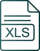 xls file formato linea pendenza icona vettore