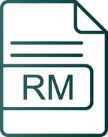 rm file formato linea pendenza icona vettore