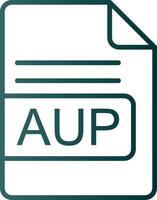 aup file formato linea pendenza icona vettore