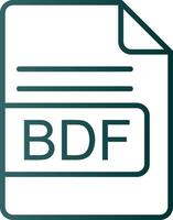 bdf file formato linea pendenza icona vettore