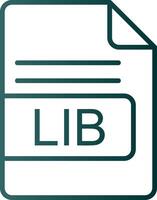 lib file formato linea pendenza icona vettore