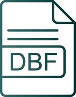 dbf file formato linea pendenza icona vettore