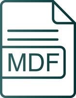 mdf file formato linea pendenza icona vettore