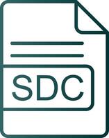 sdc file formato linea pendenza icona vettore