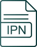 ipn file formato linea pendenza icona vettore