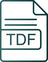 tdf file formato linea pendenza icona vettore