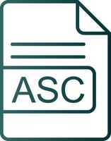 asc file formato linea pendenza icona vettore