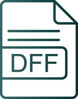 dff file formato linea pendenza icona vettore