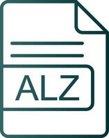 alz file formato linea pendenza icona vettore