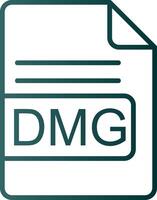 dmg file formato linea pendenza icona vettore