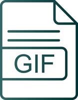 gif file formato linea pendenza icona vettore